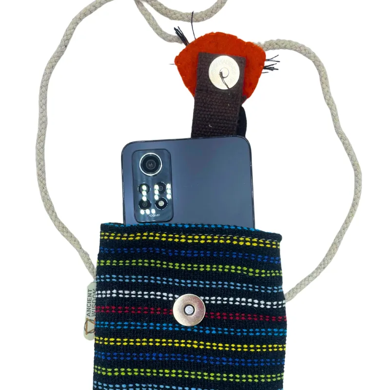 Phone Porta Bag Nero and Multi fox decor — foto 2