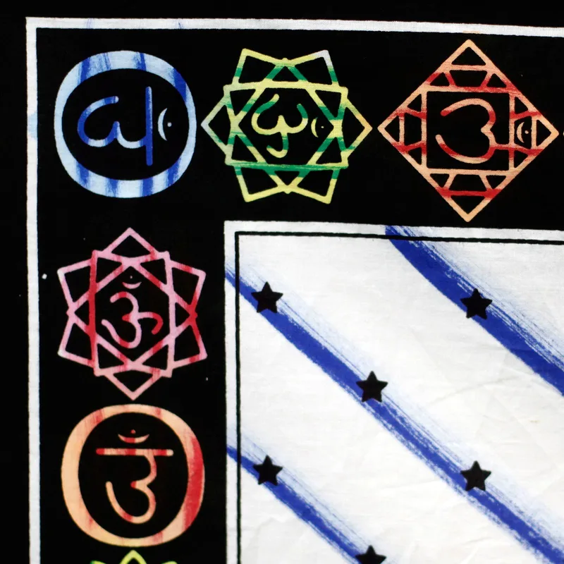 Handbrushed Cotton Wall Art Chakra Buddha — foto 2