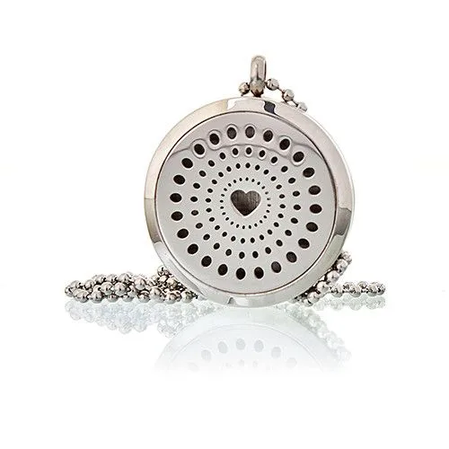 Aromatherapy Jewellery Necklace Diamonds Heart 30mm