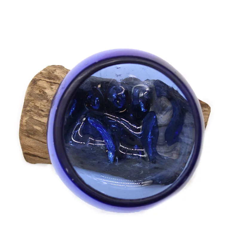 Molton Glass Mini Blu Bowl on Legno — foto 3
