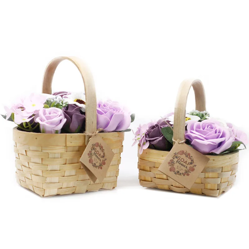 Medium Lilac Bouquet in Wicker Basket — foto 1