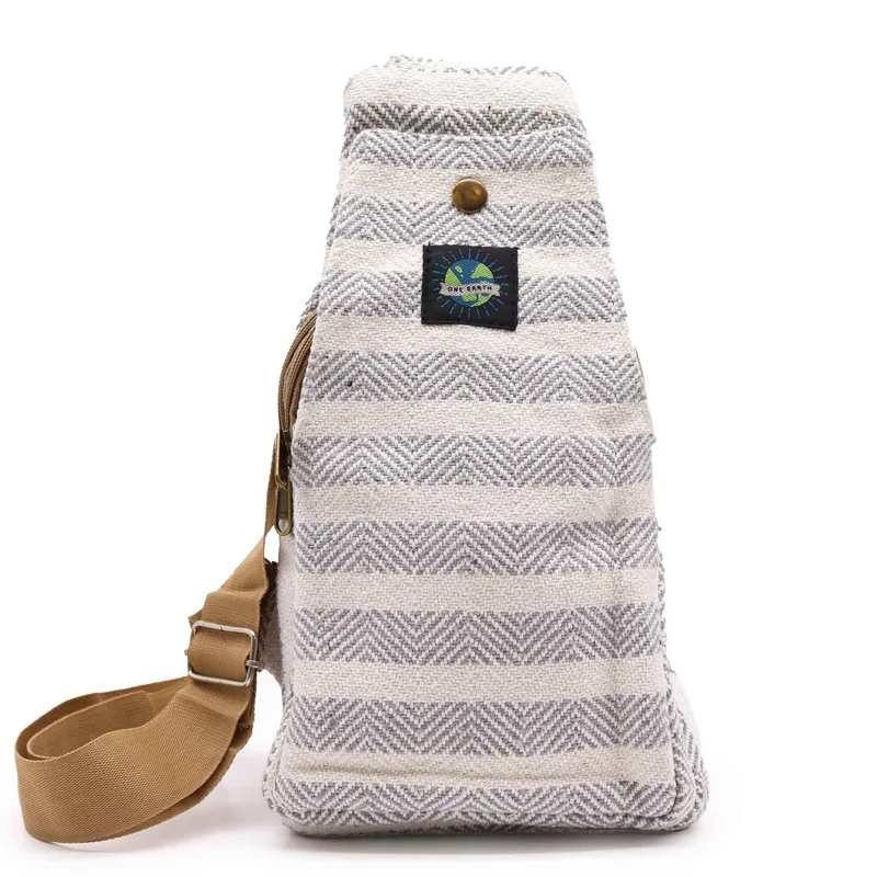 Corpo Cross Bag Naturale Cotton Grey & Bianco