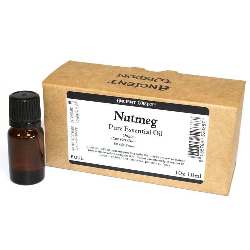 10x 10ml Nutmeg Essenziale Olio Unlabelled