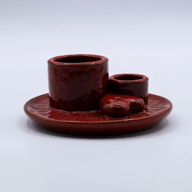 Palo Santo Stick & Smudge Porta Mandala Red with Heart Gloss — foto 4