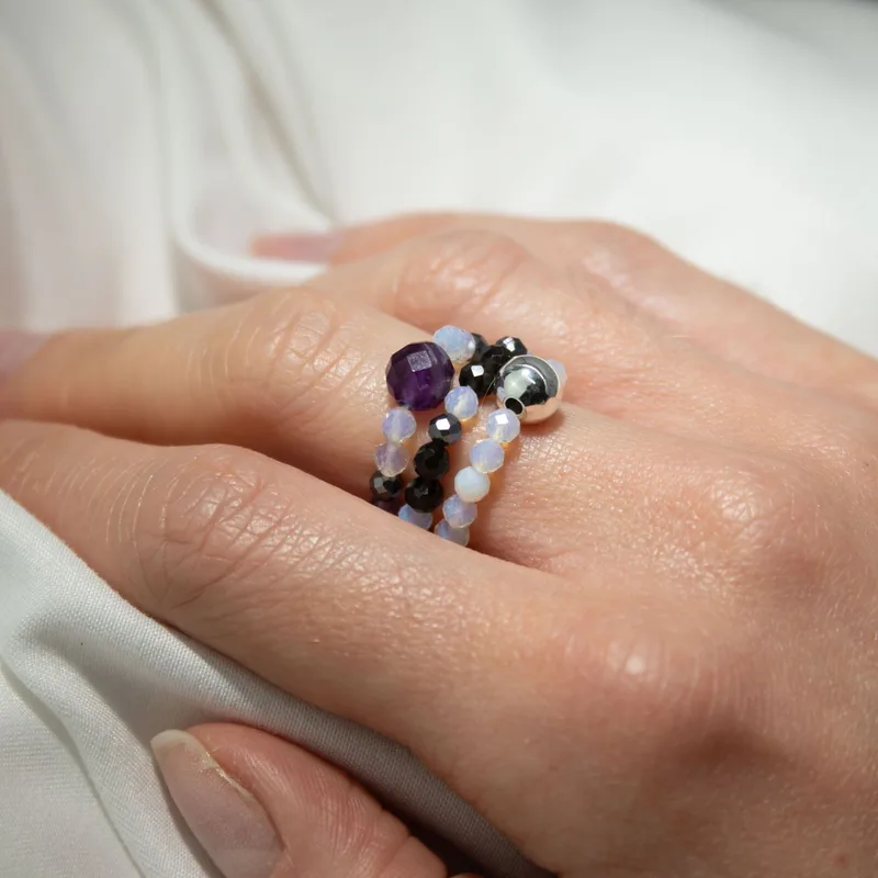 Nymph Spirit Gemstone Ring Set - Full Moon — foto 1