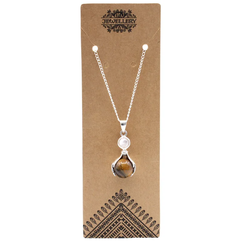 Gemstone Healing Hands Pendant Tiger Eye — foto 3