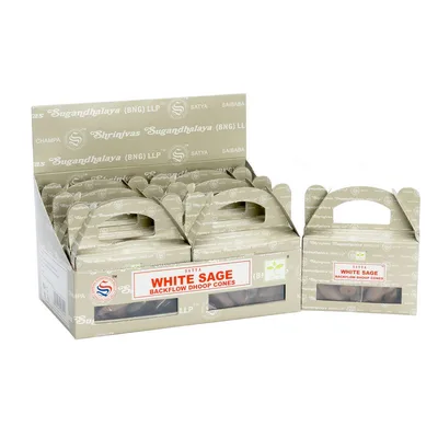 Scatola of - Satya Bianco Sage Backflow Dhoop Cone