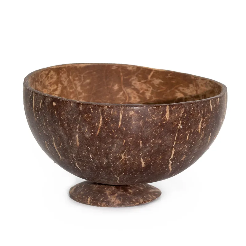 Medium Naturale Coconut Bowl on Stand