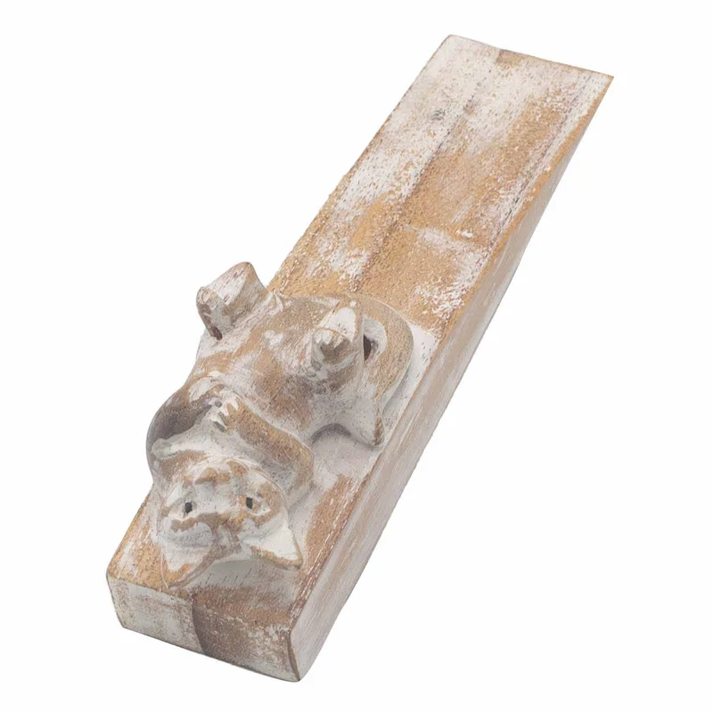Hand carved Doorstop Kitten