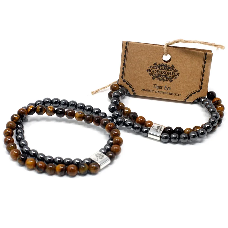 Bracciale con Pietra Naturale Magnetica - Occhio di Tigre — foto 1