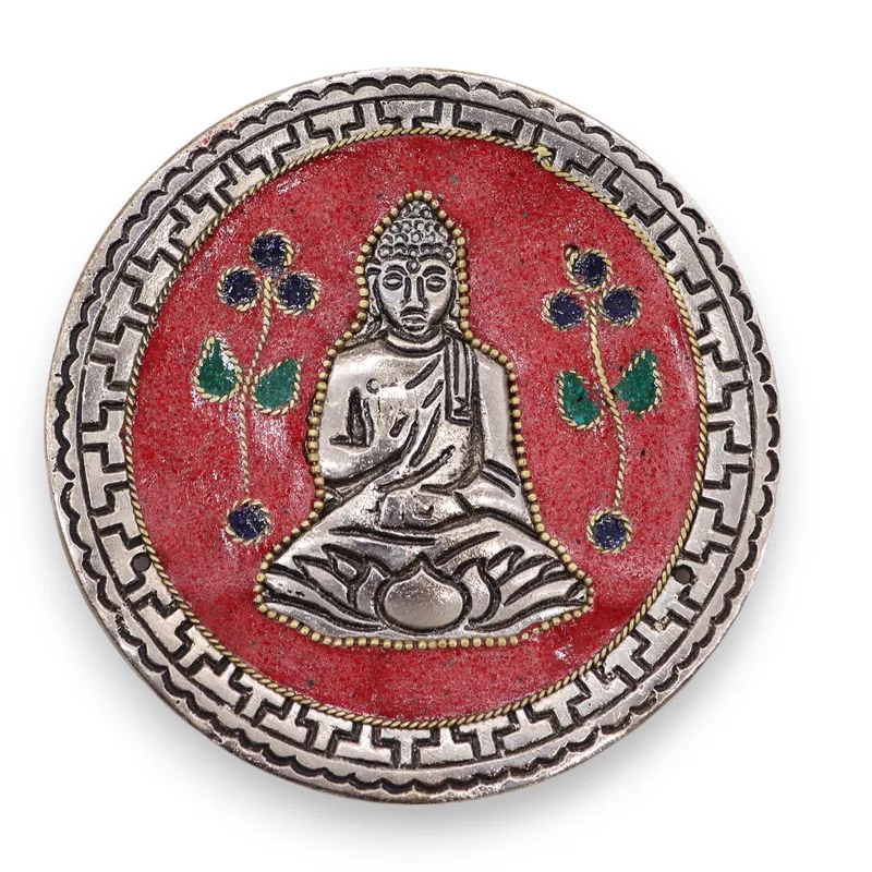 Buddha Red Decor Incenso Porta 10cm