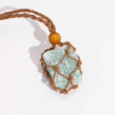 Crystal Gemstone Necklace Cord 45cm/18inch - Brown — foto 1