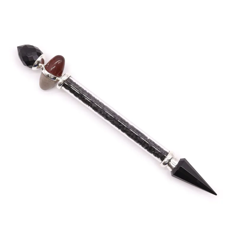 Shiva Lingam Magic Wand Nero Tourmaline & Agate Protection