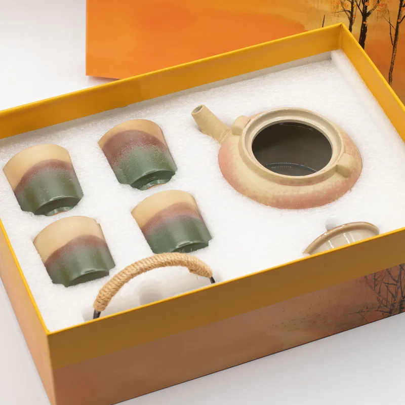 Set da tè stile giapponese Kyusu – per tè verde – quattro tazze — foto 5