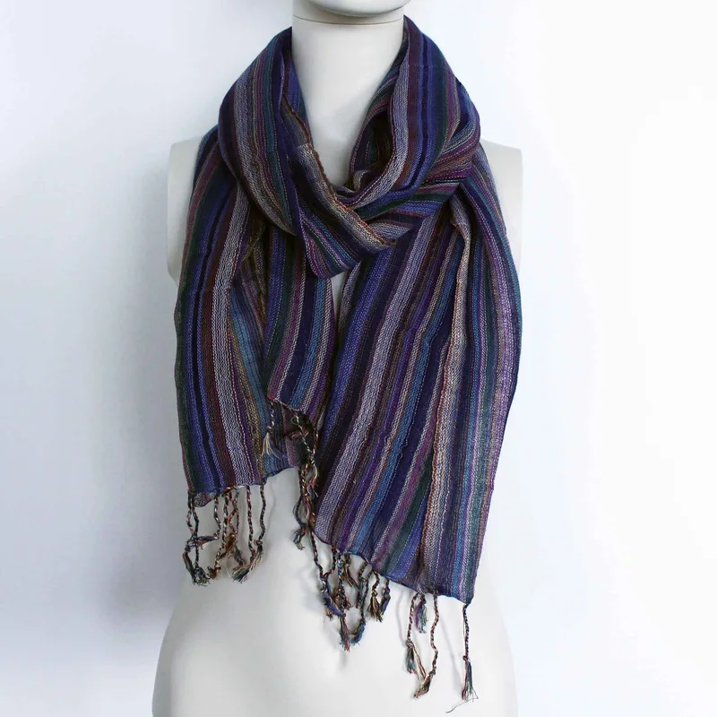 Indian Boho Scarves - 50x180cm - Random Colours With Oro Thread — foto 1