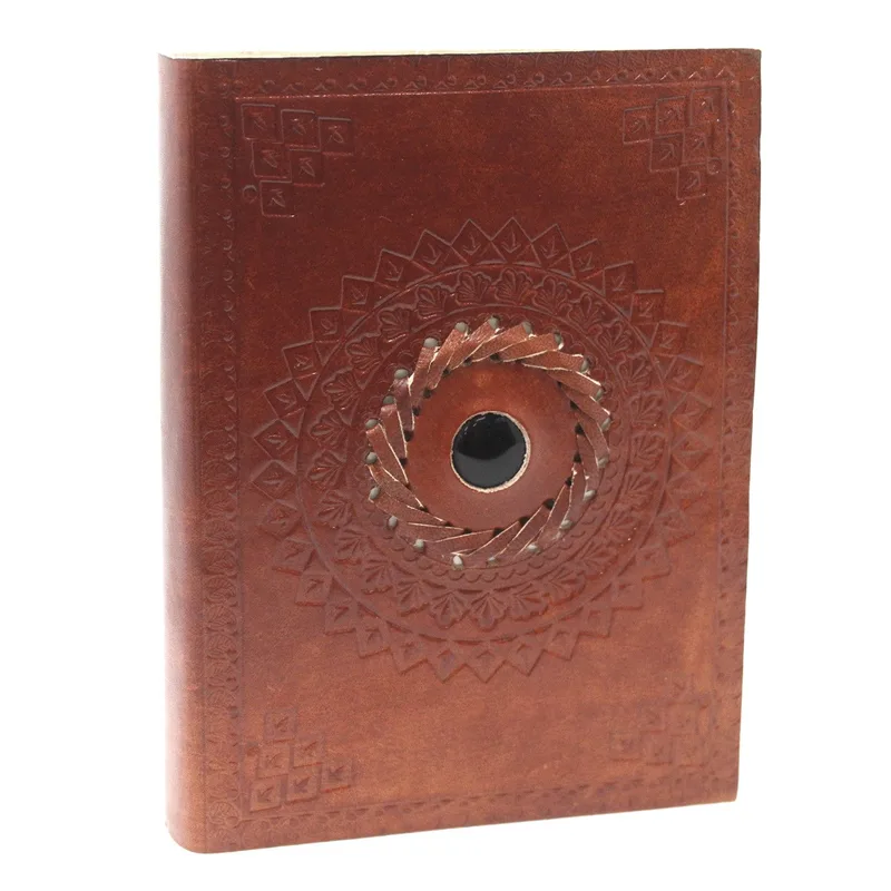 Leather Nero Onyx Notebook 17x12 cm