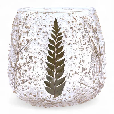 Naturale Floral Glass - Straight Candela Porta - Pino - (10x9cm) — foto 1