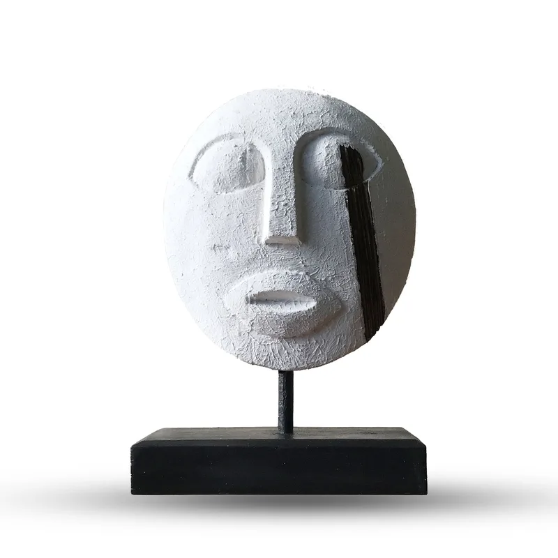 Timor Tribal Decorative Mask Bianco 27x20cm — foto 2