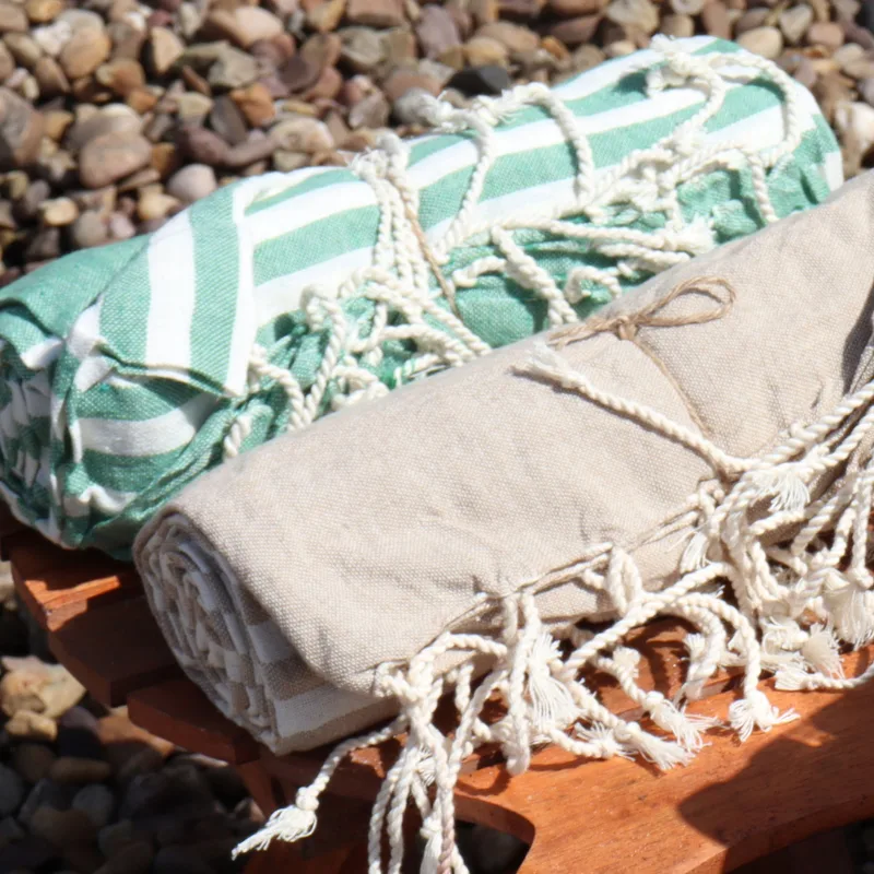 Cotton Pario Throw - 100x180 cm - Warm Sand — foto 1