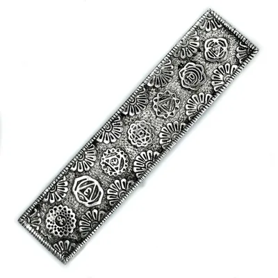 Polished Aluminium Chakra Long Incenso Porta 23cm