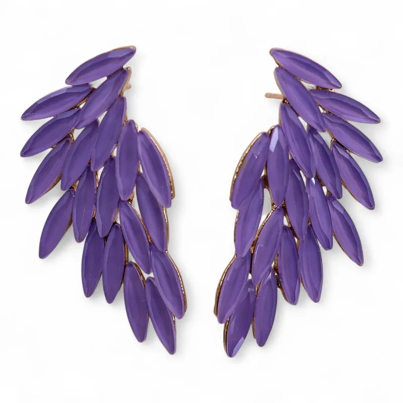 Lavanda - Vintage Glass - Angel Wings - Earrings — foto 6