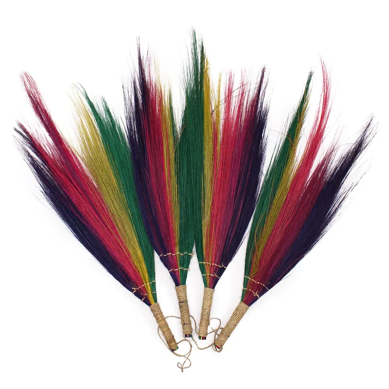 Set 4 Pampas Broom Rainbow Colours