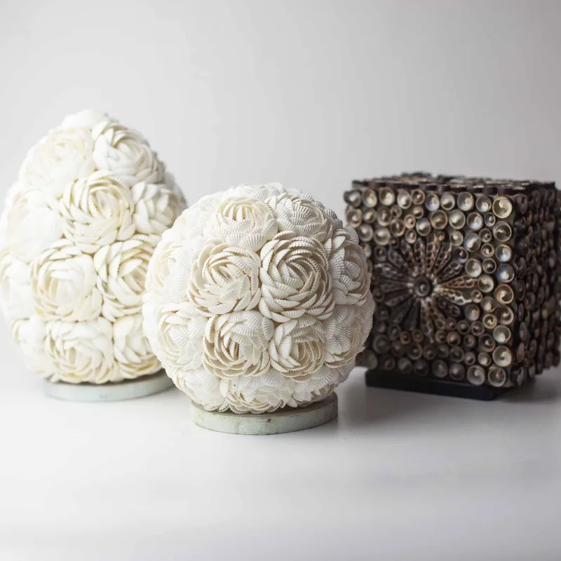 Boho Sea Shell Lamp Rosa Oval 15cm — foto 2