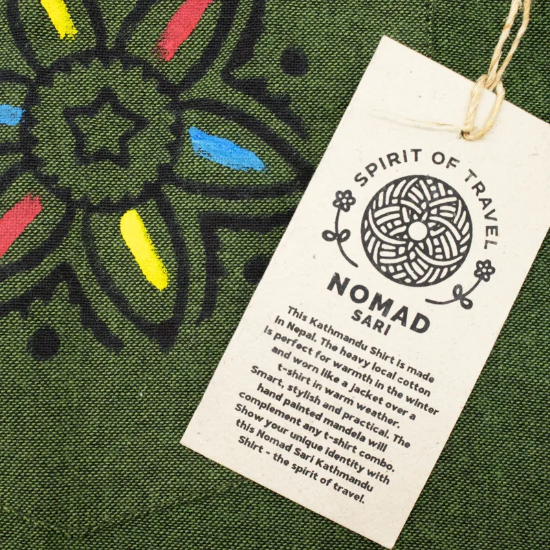 Nomad Sari Kathmandu Shirt Forest Verde Large — foto 5