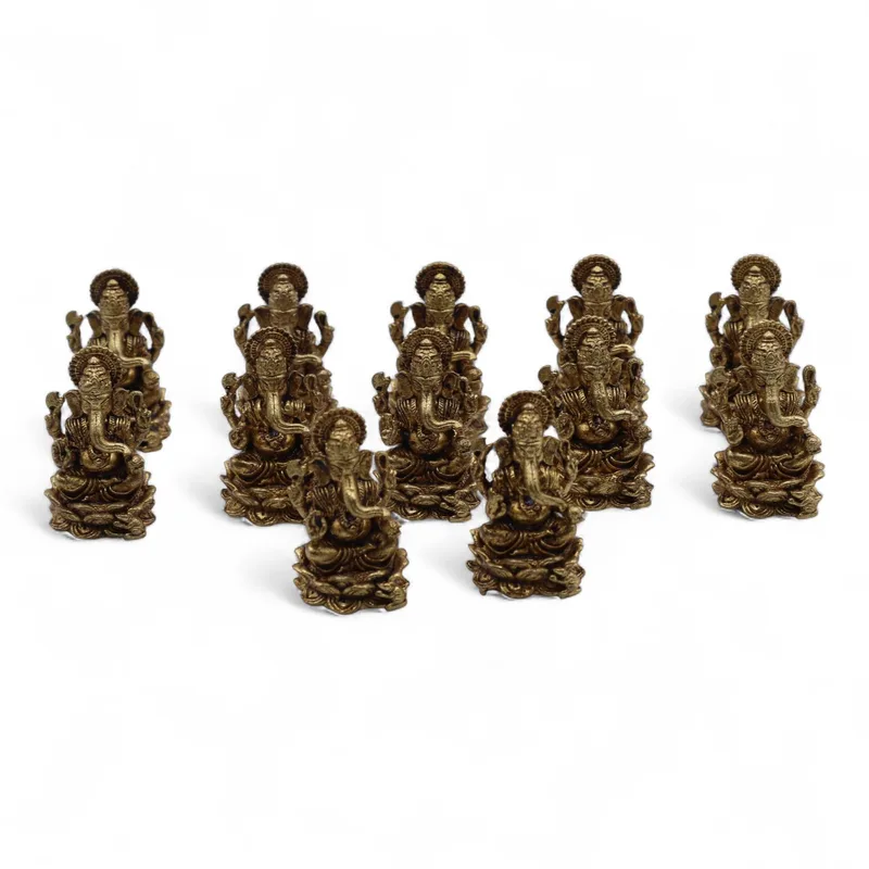 Brass Miniature Gods - Ganesha (12gms) - 30mm — foto 4