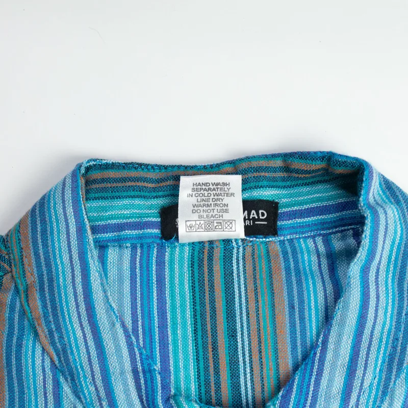 Nomad Sari Grandad Shirt Turquoise Medium — foto 2