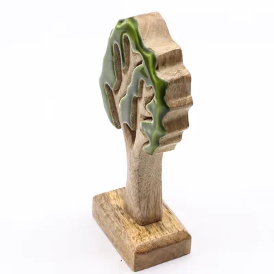 Perso nella Foresta – Decorazione in Legno 3D a Forma di Albero Singolo – 20x10cm — foto 5