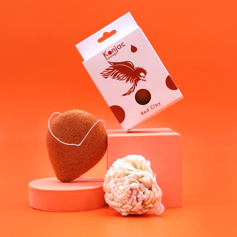 Teardrop Konjac Sponge - Red Clay - Rejuvenating — foto 1