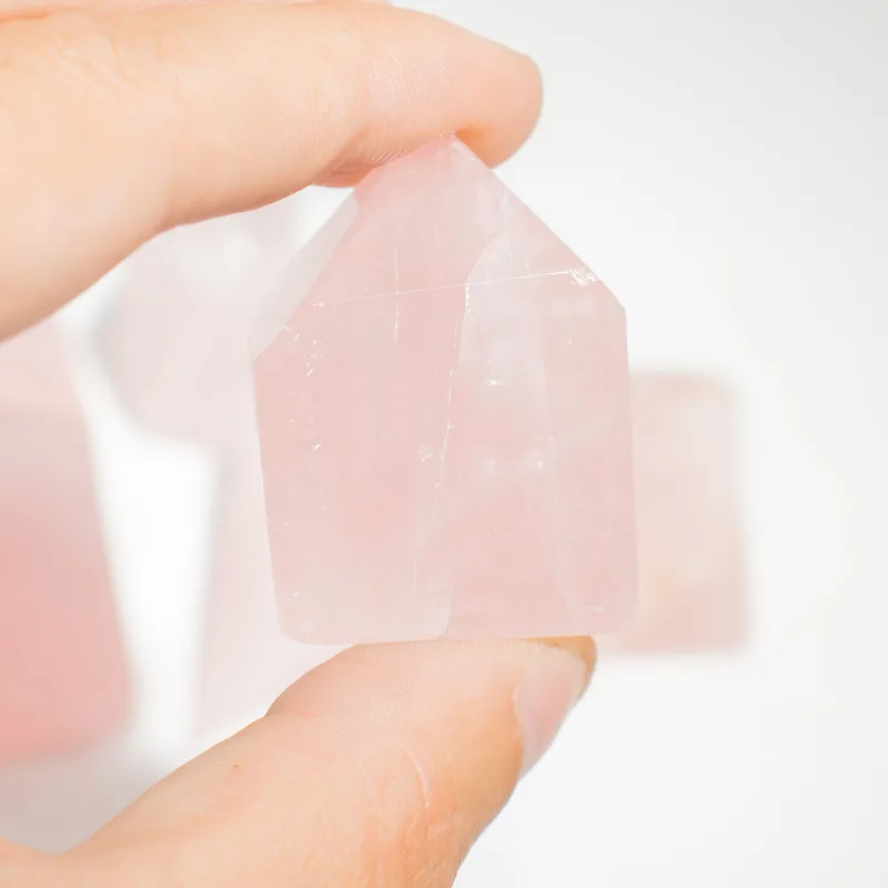 Gemstone Points approx 6cm Indian Rosa Quartz — foto 3