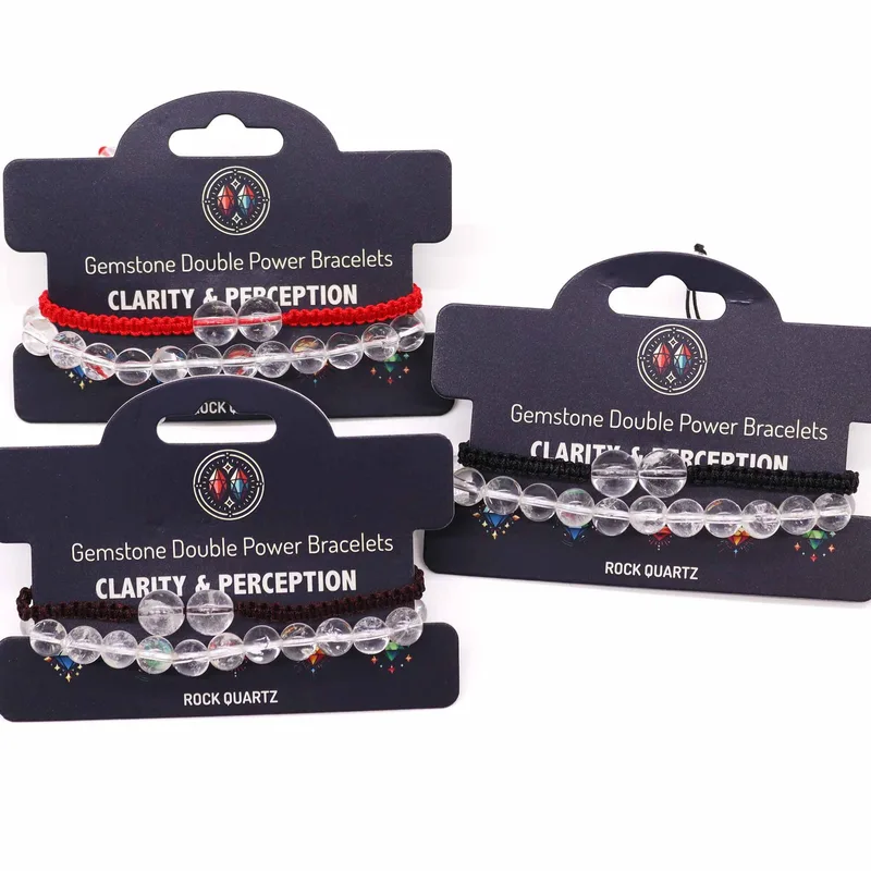 Gemstone Double Power Bracelets- Rock Quartz — foto 1