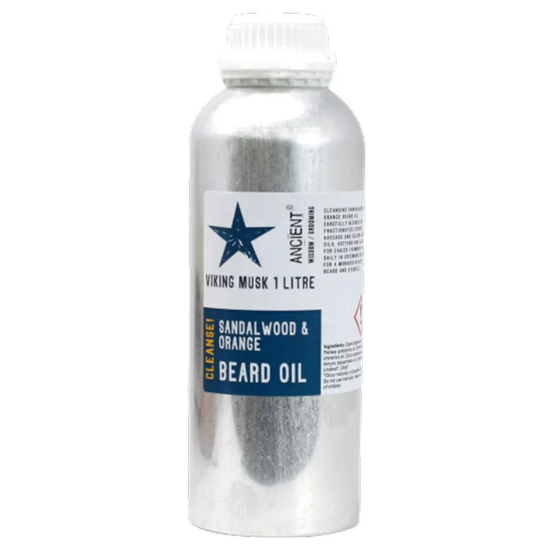 1 Litre Beard Olio Viking Muschio Cleanse!