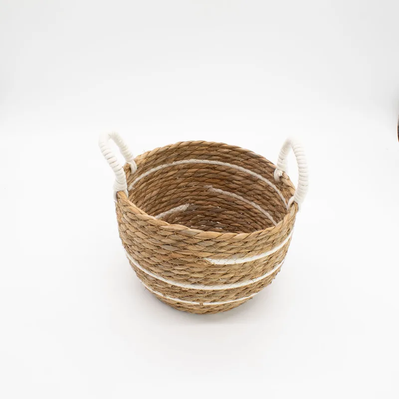 Cotton & Seagrass Large Baskets – Naturale Stripes – Set of 3 — foto 4