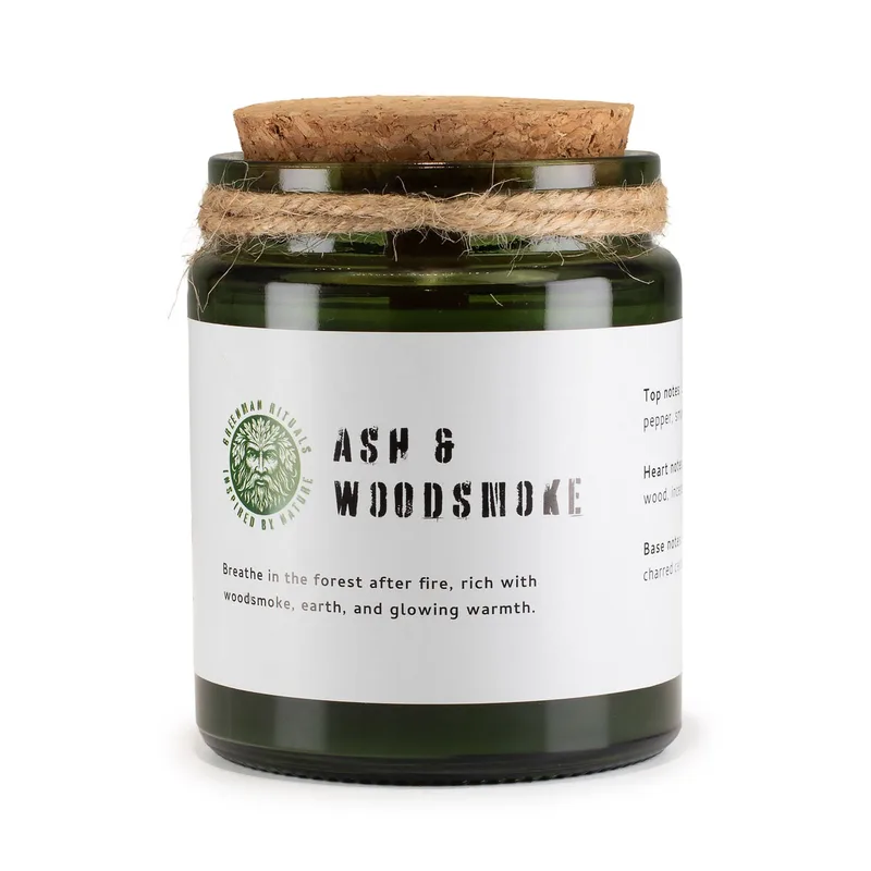 Greenman Woodwick Soy Candela Ash & Woodsmoke