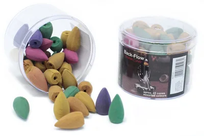Tub of Assorted Back Flow Incenso Cones (aprox 45)