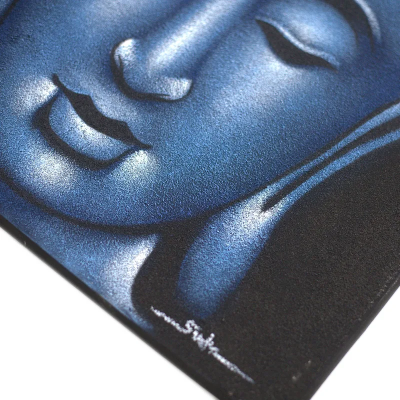 Buddah Painting Blu Sand Finish — foto 1