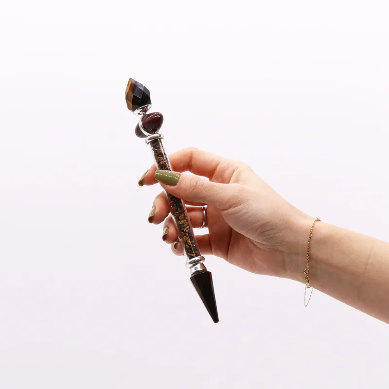 Shiva Lingam Magic Wand Tiger Eye Confidence — foto 1