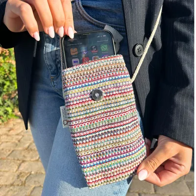 Phone Porta Bag Stripes Pink bunny decor — foto 1
