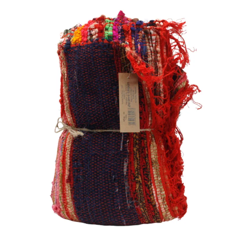 150 x 90cm Luxury Rag Rug - Red — foto 5