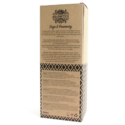 200ml Sage & Rosemary Essenziale Olio Reed Diffusore