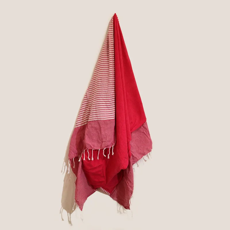 Cotton Pario Towel 100x180 cm Hot Pink — foto 4
