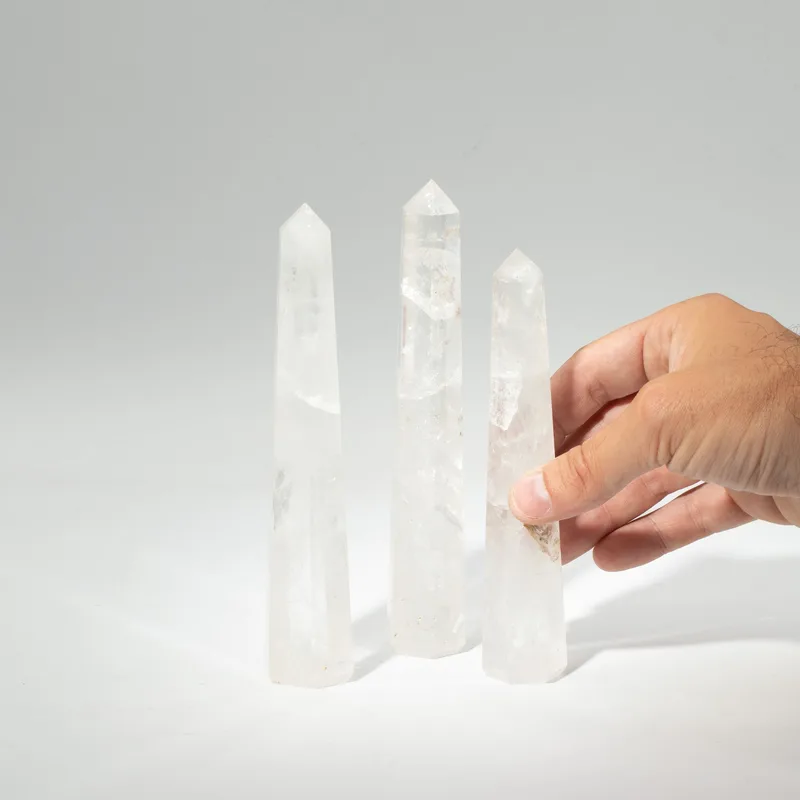Gemstone Six Face Obelisk Poins approx 17cm Rock Crystal — foto 2