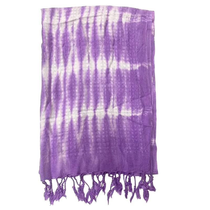 Boho Java Art Stole/Scarf Lavanda Stripes & Motiff 62x200cm