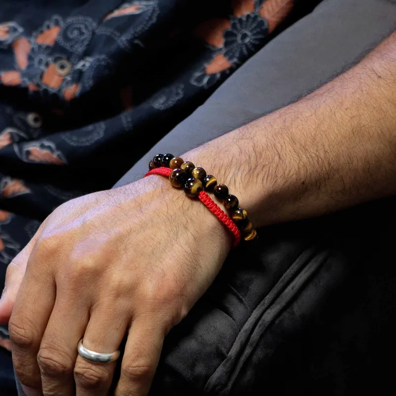 Gemstone Double Power Bracelets- Tiger Eye — foto 1