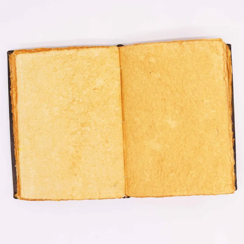 Heafty Brown Tan Book Zinc Rosa Decor 200 Deckle Edges Pages 26x18cm — foto 3