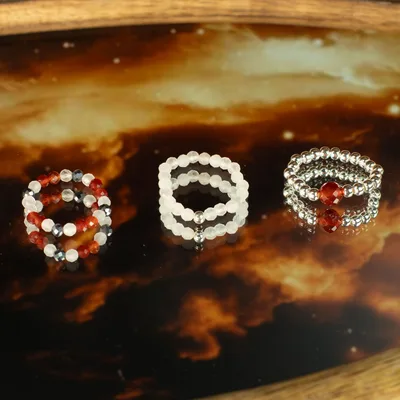 Nymph Spirit Gemstone Ring Set - Love & Flame — foto 5