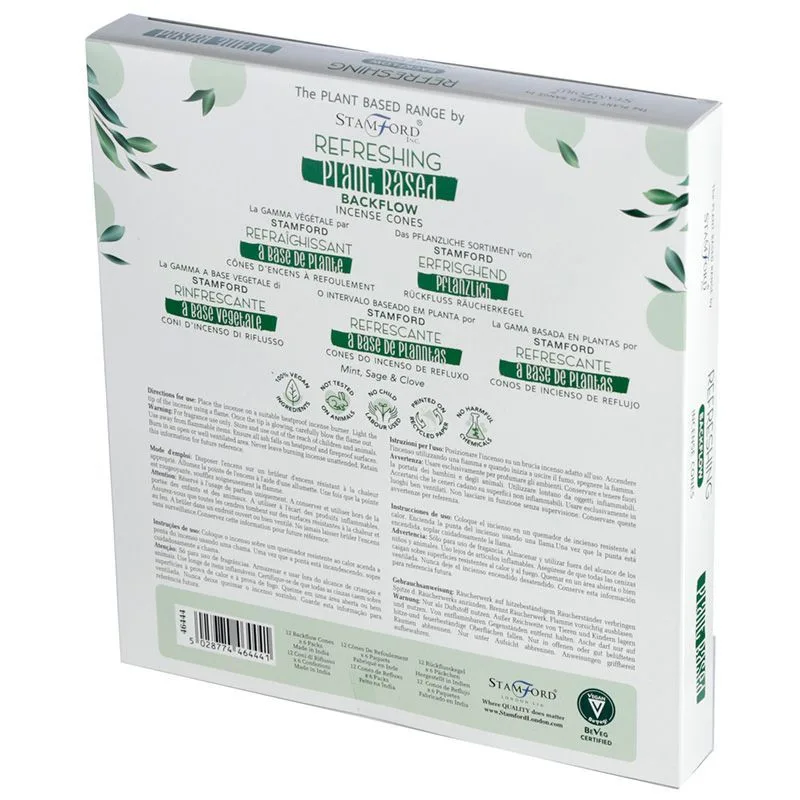 Plant Based Backflow Incenso Cones Refreshing